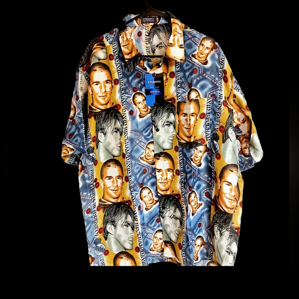 NWT / 90s Vintage *David Beckham* Eternity Button Up ☆☆